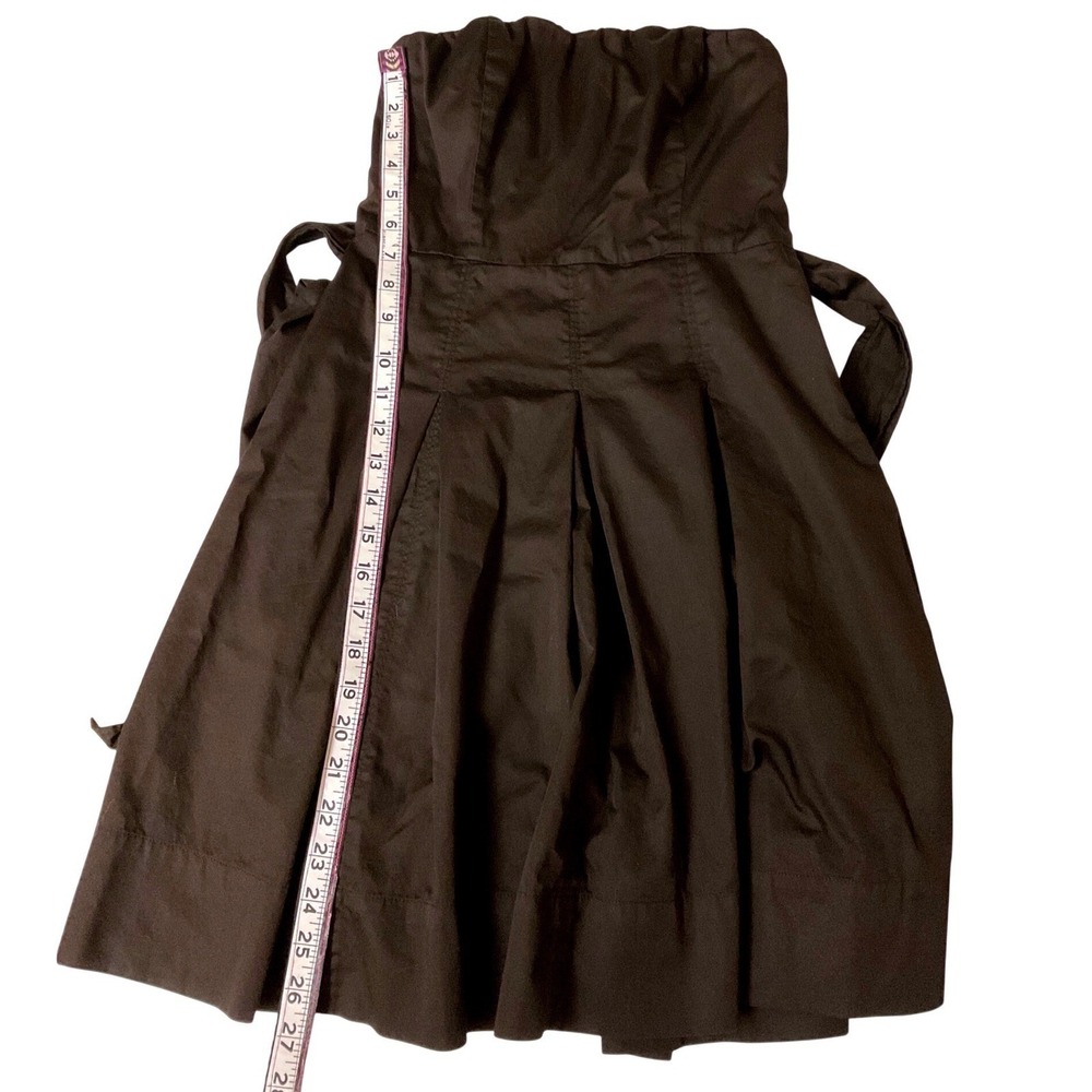 Y2K The Limited Strapless Fit and Flare Cocktail Dress Womens 4 Brown Cotton - Picture 10 of 13